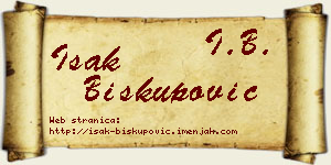 Isak Biskupović vizit kartica